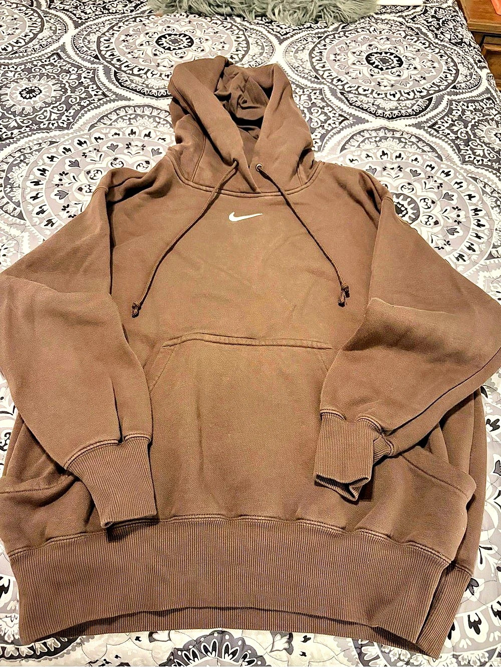 Nike Fleece Hoodie in Brown Small Like New